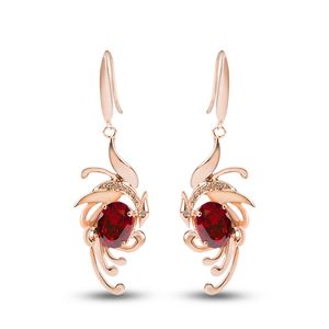 Orecchini pendenti con uccellini in argento sterling 925 con pietre di zirconi multicolore