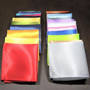 Luxury Men Square Handkerchief Solid Color Hankies Silk Hanky Business Suit Pocket Towel Wedding Banquet Party