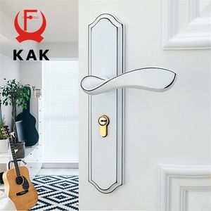 Kak Fashion Moute Door Lock Lomia de zinco Interior A trava de porta lida com estilo europeu Anti-roubo portão Hardware de mobília de bloqueio 201013