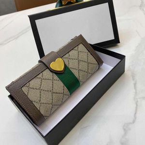 [Met doos] Mode korte portemonnee lange portemonnee Dubbele letter ontwerper klassieke brief retro Card Case tassen luxe heren en dames verkooptas