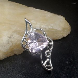 Colares de pingentes jóias gemitos de gemasfactory grande promoção 925 prata perfeita topázia rosa kunzite mulheres senhoras mamãe colar de presentes