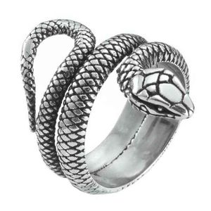 Ring Snake 316L roestvrijstalen sieraden manba spirit unisex cobra goud zilveren slangring maat 6-13210d