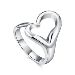 925 Silver Heart Ring for Women Wedding Engagement Party Jewelry