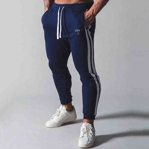 Algodão Joggers Calças homens casuais skinny Sweatpante ou outumn Running Troushers Calça de pista masculina Treinamento de ginástica esportes de esportes G220713