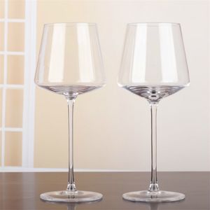 400-500ml Simple High-End Red Wine Glass Lead-Free Crystal Glass Goblet Wine Cup Drinkware Bar Restaurant Home Glasses 210326