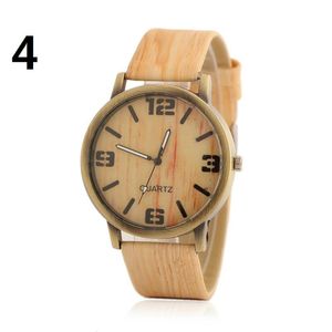 Armbanduhren Simulation Holz Uhren Männer Quarz Casual Farbe Lederband Uhr Holz Männliche Armbanduhr Relogio MasculinoArmbanduhren