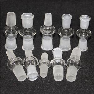 Vattenpipa i glasbong adapter 10 mm 14 mm 18 mm hona till hane Reducer converter glas adapterled för oljeriggar vattenpipa bubbla