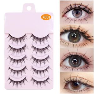 Ciglia finte Manga Lashes 2022 Est 5 paia Wispy Cosplay Anime Pacchetto trucco coreanoFalse FalseFalse