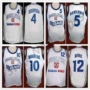 Nikivip 4 Dejan Bodiroga Basketball Jersey 5 Predrag Sasha Danilovic 10 Aleksandar Djordjevic Retro12 Vlade Divac Jugoslavija Yugoslavia Retro Mens