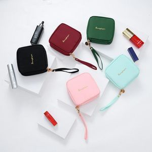 Women Cosmetic Bags Square Jewelry Lipsticks Bag Travel Sanitary Holder Girls Waterproof Makeup Organizers for Women Student Rectangular Pencil Case