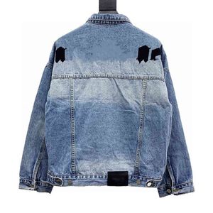 Mens Palm Denim Jacket 유명 남성 여성 Palmss 코트 품질 캐주얼 디자이너 코트 블랙 블루 Pa Mans 자켓 스타일리스트 앵글 Outwear 6p1