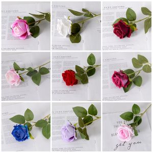 1pc/5pc hermosa seda flores de rosas artificiales decoración de la casa de la casa de la boda