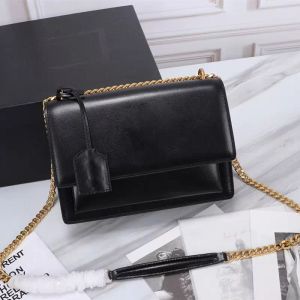 Luxury Designer Handbags Toothpick Pattern Leather Women Bag SUNSET Vintage Classic Shoulder Bags Chain Latest Color Designer purs3064