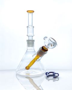 In stock bong combinato in vetro borosilicato per narghilè mini rig 2 in 1 (gb-313)