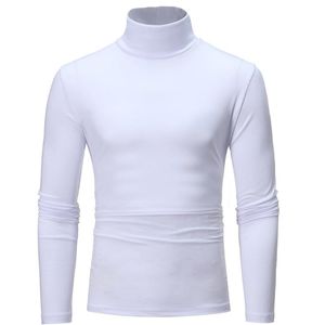 Men's Sweaters Men Sweater Tops Fashion Solid Color Long Sleeve Turtle Neck Slim T-Shirt Bottoming Top Autumu Winter Casual ClothMen's