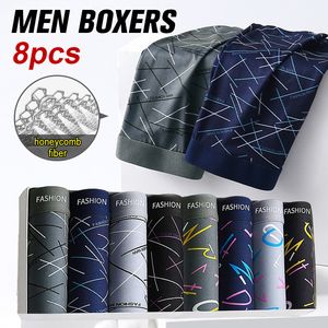 Män boxare underbyxor sexiga andningsbara bekväma multicolor set mode underbyxor manliga män boxare shorts trosor