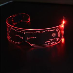 Moda engraçada óculos unissex multicolorido copos LED emissores de luz de festa de festa de festa dança de máscaras Eyewear