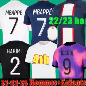 Mbappe Hakimi Futbol Jersey Speical Star 10. Başlık 21 22 23 Maillots De Futbol 2022 2023 Marquinhos Verratti Erkek Çocuk Kiti Gömlek Üniformaları Maillot Ayak Üçüncü 3.