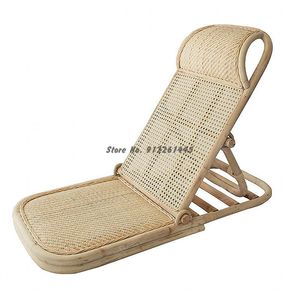 Camp Furniture Wicker Chair Back Beach Multifunctional Folding Recliner Portable Outdoor Camping Leisure ChairCamp