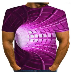 Herr t-shirts vertigo tema 3d paisley lila tryck t-shirt mode överdimensionerad design unisex topp imon22