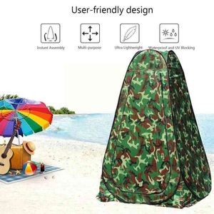 New Portable Privacy Shower Toilet Camping Camouflage Tent Outdoor Tent Photography Dressing UV Function Dressing And Q4H7 H220419