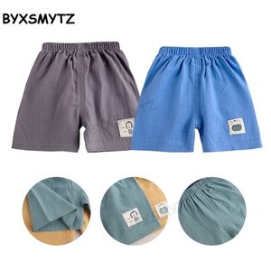 Sommarbarns shorts baby pojke kläder koreanska bomullslinne byxor pojkar flickor pants tecknad barn casual barn bär 220518