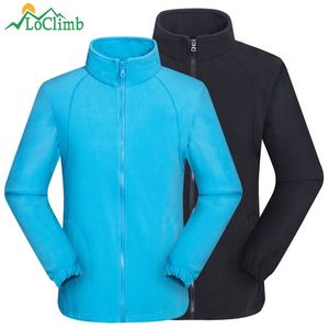 LoClimb Men Women's Outdoor Sport Polar Fleece Jacket Winter Warm Heated Ski Coat Trekking Camping Hiking Jackets Clothing AM132 220516
