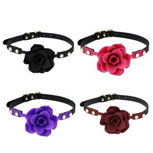 K5DF Adjustable Rose Flower Silicone Ball Gag Lesbian BDSM Bondage sexy Toys for Woman Fetish Men sexyy Erotic Open Mouth