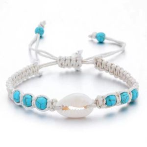 2022 neue Charme Armbänder Böhmischen Strand Shell Handarbeit Gewebt Armband Einstellbare Seil Kette Für Frauen Manschette Schmuck