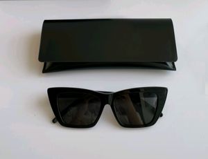 Лето блестящие черные/серые солнцезащитные очки для глаз кошачьего.