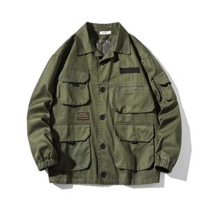 Giacche da uomo streetwear giapponese verde militare giacca da lavoro taglie forti abbigliamento uomo cappotto harajuku moda coreana abbigliamento da lavoro casual militare da uomo