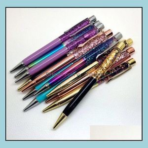 Penne a sfera Articoli per la scrittura Ufficio Scolastico Business Industrial Fashion Design Creative Crystal Pen Diamond Sta Dhupn