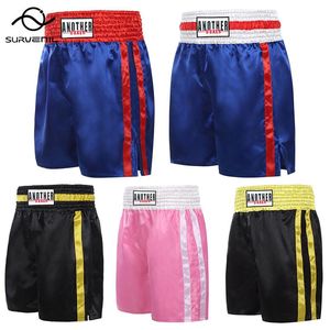 Wholesale satin boxing shorts for sale - Group buy Men s Tracksuits Muay Thai Pants Kick Boxing Shorts Male Female Kids MMA Satin Polyester Men s Martial Arts Bjj Grappling Sanda Fight We