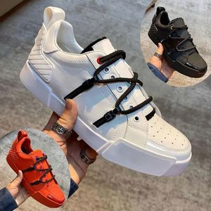 22SS Najnowsze męskie Desi PORTOFINO SNEAKERS Luxu Design Męskie buty ze skóry cielęcej i lakierowanej