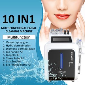 Multifunktionale Salonmaschine 10 in 1 Hautpflege Micro Hydro Dermabrasion Sauerstoff Wasserstrahl Gesichtsreinigung Hautverjüngung Whiting Straffung BIO Beauty Device