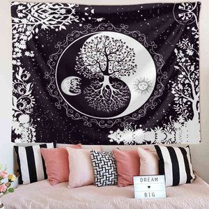 Living Room Bedroom Decor Wall Hanging Rugs Home Mushroom Tapestry Covering Print Background Fabric Tapiz J220804