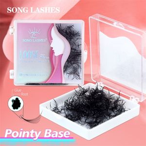 Song Lashes Pointy Base Premade Fans Loose Medium Stem Sharp Thin Promade Volume Eyelash Extensions 220524