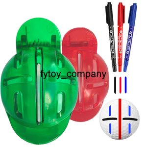 Golf ball liner golf line pen 3 colors pen 2 color plastic liner for golfer practice gift Drawing Marking Alignment Putting Tool