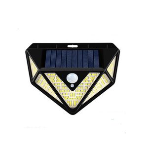 Solar Lights Outdoor 166 LED Super Bright Motion Sensor Light with 270 degree Induction Range Waterproof Security Wall Light