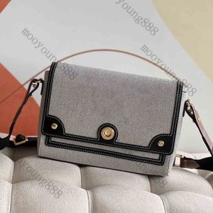 12A Upgrade Mirror Quality Designer 25 cm Small Flap Bag Womens äkta läderduk Purse S Letter Print Handväskor Crossbody Black Shoulder Strap Box Bags