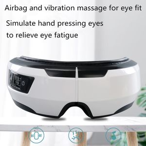 Massageador de olho inteligente elétrico 4D Bluetooth Music Vibração Massagem aquecida para olhos cansados ​​Círculos escuros Remover cuidados com os olhos
