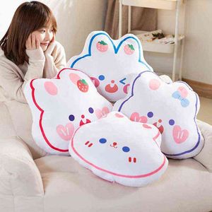 Stampa 3D Kawaii 3848Cm Peluche Abbracci Emozione diversa Coniglietto Cuscino Decorazioni per la casa Coniglio di peluche morbido Bellissimo regalo J220729