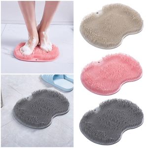 Multifunktion duschfotskrubber med sugkoppar lugnar trötta fötter badrumstillbehör renare badmatta massager