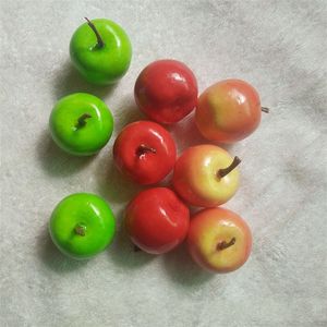 Party Supplies 3.5CM Artificial Fake Foam Fruits and Vegetables Green Apple For Wedding Decoration Scrapbooking Simulation Fake Apples 456 D3