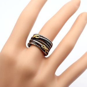 Новые разработанные обручальные кольца модные профиль Medusa Фото женщин кольца из латуни 18 тыс. Золото.