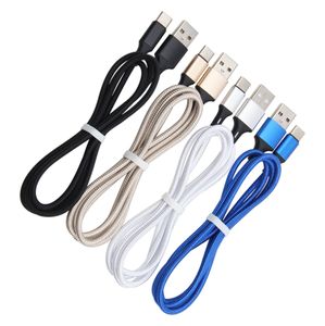 Cavo micro USB di tipo C in nylon Cavi dati di ricarica rapida 1M 2M 3M per Samsung LG Redmi Xiaomi Huawei Cavo di ricarica per telefono Android