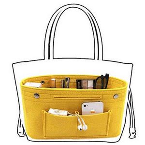 Obag filcowa tkanina wewnętrzna torba kobiety modna torebka multi-kieszenie przechowywanie organizer na kosmetyki torby torby bagażowe akcesoria 220721