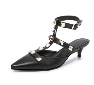 Women Dress Shoes Fashion Qualidade Top confortável confortável de ponta pontiagueira de unhas finas band de lazer de lazer Sexy