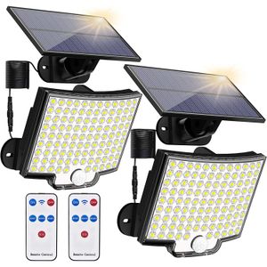 Solar Street Light Outdoor 106 LED Sensore di movimento super luminoso Solars Lampada da parete da giardino a LED a forte potenza IP65 Impermeabile 3 modalità di lavoro