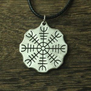 Подвесные ожерелья Lanseis 1pcs viking Men Norse Icelandic Vegvisir Symbol Ожерелье